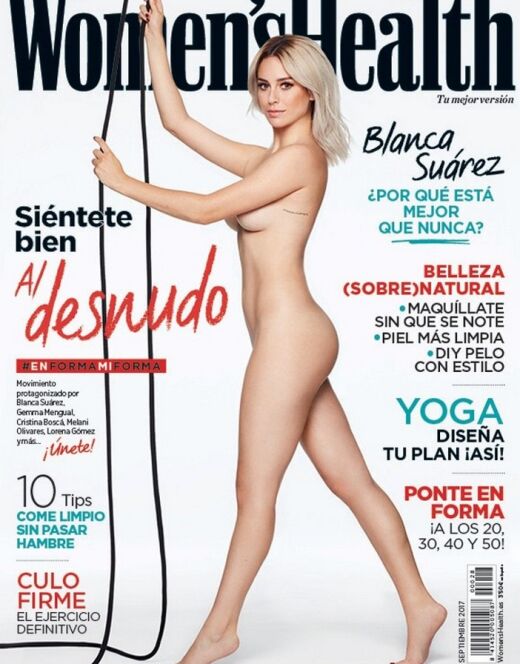 Полностью голая Бланка Суарес в журнале Women's Health